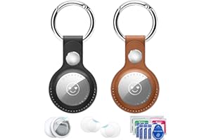 EANLOLY Anhänger Leder Schlüsselanhänger, Hülle,Einsetzbar für zubehör,Key Finder,GPS Tracker Schutzhülle,Schützt Kratzern und positioniert es präzise