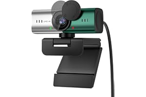 AJ STAR Webcam for PC with Microphone, 4K Web Camera for PC with Noise Reduction Microphone, Privacy Shutter & Mounts, Ideal for Facetime, Zoom, Compatible with macOS & Windows (4K Webcam)