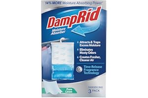 DampRid Pure Linen Hanging Moisture Absorber, 16 oz., 3 Pack - Eliminates Musty Odors for Fresher, Cleaner Air, Ideal Moisture Absorbers for Closet, 14% More Moisture Absorbing Power*