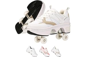 AGLOAT Mädchen Rollschuhe mit Rollen | Kinder Roller Skates | Verstellbar Kick Rädern-Sneaker | Outdoor-Spaß und Abenteuer | Geburtstagsgeschenk