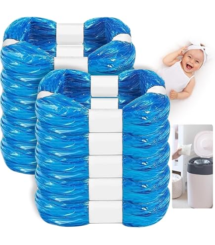 Lot De 4 Recharges Pour Poubelle à Couches - 4,5 M De Film Anti-odeurs | Extra Solide, Sans BPA, Compatible Universel
