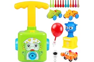 WolinTek Voiture Alimentée par Ballon, Enfants Inertia Ballon Voiture Jouet,Power Voiture de Lancement propulsée par Ballon avec 12 Ballons Educational Science pour Les Enfants,Amusants Cadeaux (B)
