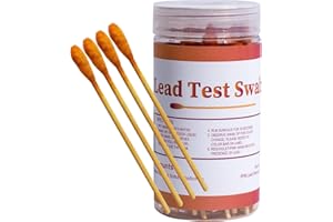 Syfunlv Kit de test de plomb 60 pièces, Coton-Tige Non Toxique Jetable pour Surfaces Peintes, pour surfaces peintes, coton-tige non toxique précis pour la vaisselle, la peinture, les cosmétiques.
