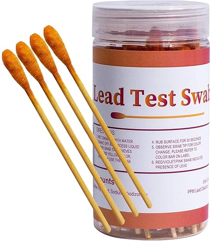 Kit De Plomb Fiable Kit Test Plomb 60 Pièces ISENVO - Détection Rapide Surfaces Peintes, Céramique, Résultats En 30s Kit De Test De Plomb