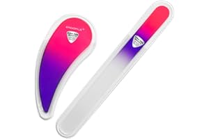 Bona Fide Beauty Kit de Manicura – Set de Manicura Agarre Cómodo Ergonómico – Lima de Vidrio en Forma de Gota para un Limado Suave y Eficaz – Lima de Uñas de Vidrio Checo