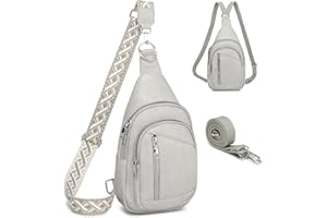 Travistar Sling Bag Damen Brusttasche Herren 2 in 1 Rucksack Damen Klein mit 2 Abnehmbare Schultergurte, PU Leder Umhängetasche Handtasche Schultertasche Diebstahlsichere Crossbody Bag Damen