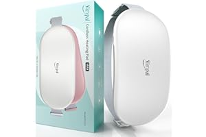 Slimpal Cuscinetto Riscaldante Mestruale Portatile, Taglia Larga Fascia Riscaldante Dolori Mestruali con Temperature, Cintura Riscaldante Elettrico per Lombare/Schiena/Crampi Bianco