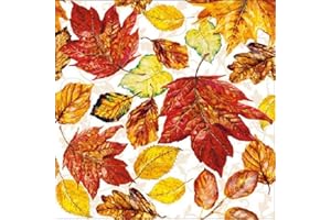 Crafty Things 4 x Paper Napkins - Autumn Leaves - Ideal for Decoupage/Napkin Art