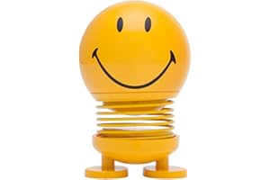 ‎HOPTIMIST Hoptimist Smiley Wackelfigur & Glücksbringer, Deko Skandinavisch, Wohnzimmer & Schreibtisch Deko, Büro Gadgets, Tolle Kleine Geschenke, 4,5 x 5,6 x 6,6 cm, Small, Gelb