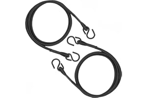 VERSAL VSL - Coppia di corde a doppia estremità per boxe, resistenti e da pavimento a soffitto, con ganci a S, per cavi di ricambio