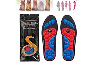 BAGALQIO Akusoli Einlagen Original,Akusoli Insoles,Magnetische Einlegesohlen,Erleichterung Für Schmerzende Füße Mit Magnetischen Akupressur einlagen bequemeund atmungsaktive(Blau,1Pair, EU:36-42)