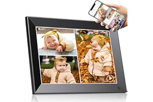 Cadre Photo Numérique WiFi 10.1 Pouces, IPS Écran Tactile Smart,Partagez des Photos et des vidéos Via App et par e-Mail, Rota
