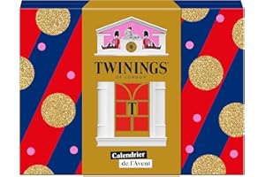 TWININGS – Calendrier de l’Avent Thés & Infusions 2025 – 24 Sachets Dégustation, 11 Thés Parfumés, 8 Infusions Gourmandes, 5 Thés Verts – Idée Cadeau Noël, Coffret Édition Limitée Esprit Londonien