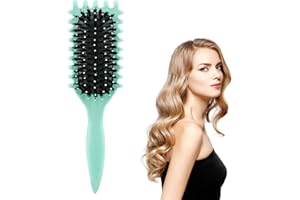 CRAGMUT Brosse à Boucles Rebondissante, Brosse à Boucles Multifonctionnelle, Brosse de Coiffage Define, Brosse de Définition de Boucles Verte, Brosse à Cheveux Bouclés pour Peigner