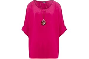 Love My Fashions® Womens Italian Lagenlook Crew Neck Long Sleeve Plain Casual Loose Fit Tunic Top Plus Size UK