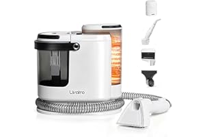 Livatro Aspiradora de Agua Tapicerias, 1700W Limpia Tapicerias, 15KPa Limpia Sofas Vapor Extracción, 1,6 L Depósito, Limpieza de Sofas, Lava Aspiradora para Alfombras, Moquetas, Tapicería y Coche