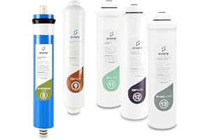 smardy 5x filtres à eau filtre de rechange ensemble Nr. 8 | 9 | 11 | 12 | 13 pour Systèmes de filtration de l'eau smardy PRO 190