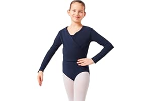 tanzmuster Ballett Wickeljacke Mädchen - Mandy - Gr. 92-170 - extra weicher Baumwollstoff - Ballettjacke zum Wickeln für Kinder