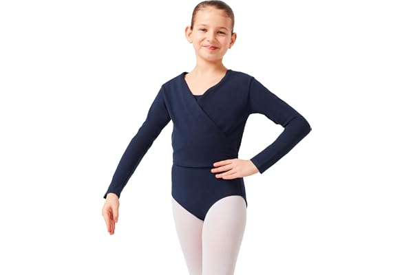 tanzmuster Cache-Coeur Mandy pour Enfants - Danse Classique - Rose, Blanc, Bleu Clair, Noir, Lilas, Rose Vif, Bleu Marine, Bordeaux et Lavande.