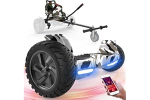 ‎FUNDOT FUNDOT Hoverboards mit Sitz, All-Terrain-Hoverboards mit Hoverkart,8,5 Zoll Go-Kart mit Self balancing scooter, Offroad-Hoverboards mit Bluetooth-Lautsprecher,APP, LED,Geschenk für Kinder Erwachsene