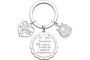 JMIMO 60th Birthday Gifts for Women 60th Sweet Inspirational Sun Flower Keyring