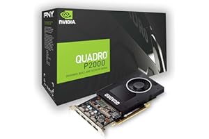 PNY VCQP2000-PB Nvidia Quadro P2000 Scheda Grafica, 5GB GDDR5, PCI Express 3.0x16, Nero