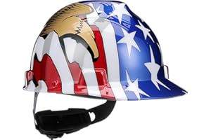 MSA 475358 V-Gard Slotted Hard Hat, Cap Style, with 4-point Fas-Trac III Suspension, Standard, White