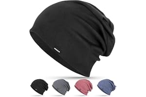 HASAGEI Slouch Beanie Mütze - Leichte Dünne Unisex Jersey Kopfbedeckung für Damen und Herren - Weiche Baumwolle Chemo Mütze für Frühling, Herbst und Winter