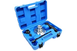 Wvoillty 12T Hydraulischer Radnaben Abzieher Profi-Set, Universell für 4/5-Loch Felgen (96-125mm), Antriebswellen Ausdrücker mit manueller Hydraulikpumpe