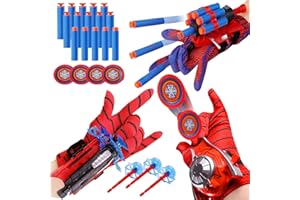 DIELOVEHUA Set di 3 Launcher Glove, Guanti Launcher per Giochi, Spider Launcher Glove, Spider Web Launcher Toy, Guanti Launcher, Glove Launcher Giocattoli, Giocattoli Educativi per Bambin