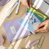 15x16 Spiralli Karton Kapak 2'li Kareli Not Defter Seti - P&ouml;tikare