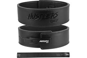 Hustlers Only Weight Lifting Belt with Lever Buckle Genuine Leather Gym Belt for Deadlift, Power Lifting, Bodybuilding, Workout Belt 10mm thickness for Back Support, Lifting Belt for Men and Women