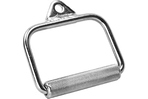 GORILLA SPORTS® Maniglia Singola per Palestra - Singolo o Set di 2, a Forma di D, in Acciaio Cromato, Colore Argento - Attacco per Cavo, Staffa Singola, Pulley, Impugnatura Allenamento Cavi