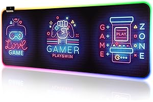 Xynetic® Alfombrilla para ratón, alfombrilla de ratón para una experiencia de juego perfecta, alfombrilla de ratón XXL 800 x 300 mm, 7 colores perfectamente coordinados y 14 modos LED, alfombrilla de