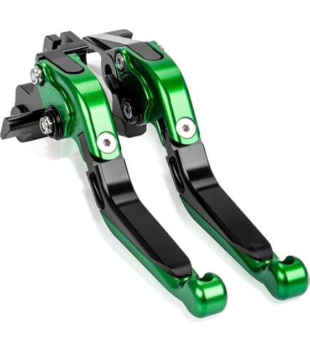 Leviers De Frein Et D'embrayage Courts Réglables En Aluminium CNC Pour Kawasaki ER6N / ER6F (2006-2008) - Noir Anodisé