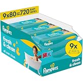 Pampers Fresh&Clean Bebek Islak Havlu 9 Paket 720 Yaprak