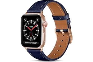 CeMiKa Skórzany Pasek Kompatybilny z Apple Watch 38mm 40mm 41mm 42mm 44mm 45mm, Zamienny Pasek z Prawdziwej Skóry Kompatybilny z iWatch SE/Series 7 6 5 4 3 2 1