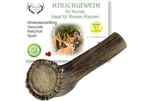 ARTISAN GIFT CO Hundesnack Rothirsch Geweih Kausnack -100% Natürlicher - Mindestgewicht 225 Gramm (XL - 1 stück)