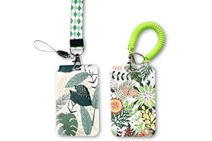 STOOKI Paquete de 4 Lanyards Tarjetero RetráCtil Ajustable Portatarjetas IdentificacióN Adecuado para Carpeta de Tarjeta de IdentificacióN, Tarjeta de AutobúS, Tarjeta de CréDito (Verde)