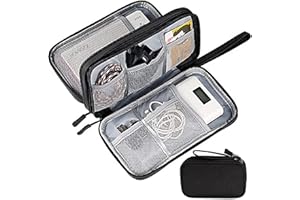 SCOUTTEEMO Sac de Rangement Câbles 3 Couches, Organisateur de Electroniques Portable Pochette électroniques, étanche Multifonctionnel Sac Accessoires électroniques pour Câbles Chargeur Adaptateurs (Noir)