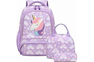 Kimwadalh Mochilas Niñas Primaria Mochila Infantiles Niña Mochilas para Niña 3 en 1 Juegos de Bolsas para Escolares,Viajes, Senderismo