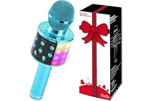 Fede Kids Microphone, Karaoke Wireless Microphones Bluetooth Handheld Karaoke Machine for Kids, Best Gifts Toys for 3 4 5 6 7 8 9 10 11 12 year old Boys and Girls
