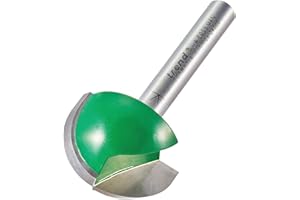 Trend CraftPro Cavetto Router Cutter Bit, 1/4 Inch Shank, 12.7mm Radius and 25.4mm Cut Diameter, Tungsten Carbide Tipped, C058X1/4TC