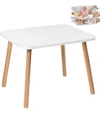Table Enfant Renard Atmosphera - Bois Blanc - Dimensions 62x64x43 Cm