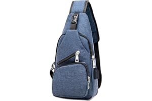 flintronic Sling Bag, Bolsa de Pecho, Puerto Crossbody para Hombres Mujeres Senderismo Ligero Ciclismo Mochila de Viaje para Acampar