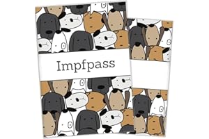 Wilhelm Fell Funda para cartilla de vacunación para animales, personalizable para tu perro, idea de regalo personal para dueños de mascotas, funda protectora para cartilla de vacunación para mascotas