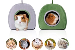 Lyneun Lit pour Cochon d'Inde, 1 Lot de cachette Lavable pour Hamster, Petite Maison d'hiver pour Animaux pour Cochon d'Inde, hérisson, Chinchilla, Furet pesant Moins de 1,2 kg (Gris)