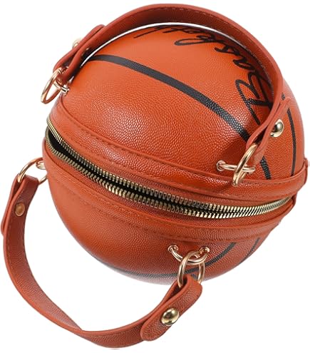 Borsa A Tracolla A Forma Di Pallacanestro - PU Grattugiato, Design Rotondo E Divertente - Foto 9