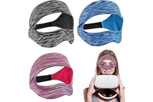 HJJNMO 3 Pièces Masque VR pour Les Yeux, VR Face Cover, Bandeaux Anti-Transpiration pour Visage VR, VR Bande Anti-Transpiration Athlétique pour Meta Quest Pro/Oculus Quest 2/HTC Vive/PS VR Gear Accessoire