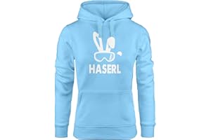 MoonWorks® Kapuzen Pullover Damen Ski-Haserl Ski-Hase Après Ski Party Ski-Fahrer Snowboard-Fahrer Hoodie Frauen